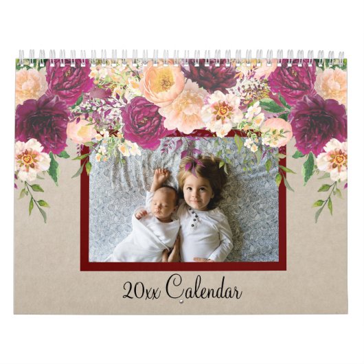 Foto waterverf Flower Beauful Family Kalender (Hoes)