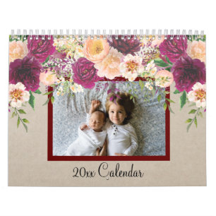 Foto waterverf Flower Beauful Family Kalender