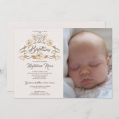 Foto Waterverf Rustieke Bloemendoop Kaart (Voorkant / Achterkant)