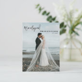 Foto We eloped Wedding Notice Briefkaart (Staand voorkant)