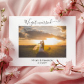 Foto We eloped Wedding Notice Briefkaart
