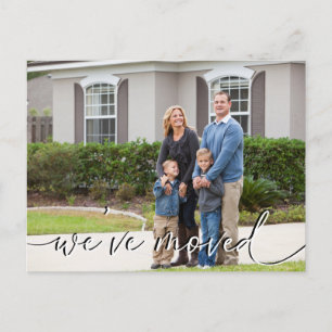 Foto We hebben nieuw adres verplaatst Bewegende aa Briefkaart