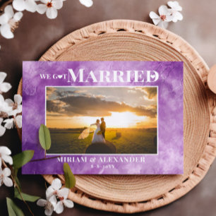 Foto We zijn getrouwd Wedding aankondiging Briefka Briefkaart