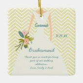Foto Weddenschap Gown Bridesmaid Keepomwille Gift Keramisch Ornament (Voorkant)