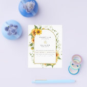 Foto Weddenschap met zonnebloemen Flyer (Enkel)