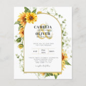 Foto Weddenschap met zonnebloemen Flyer (Voorkant)