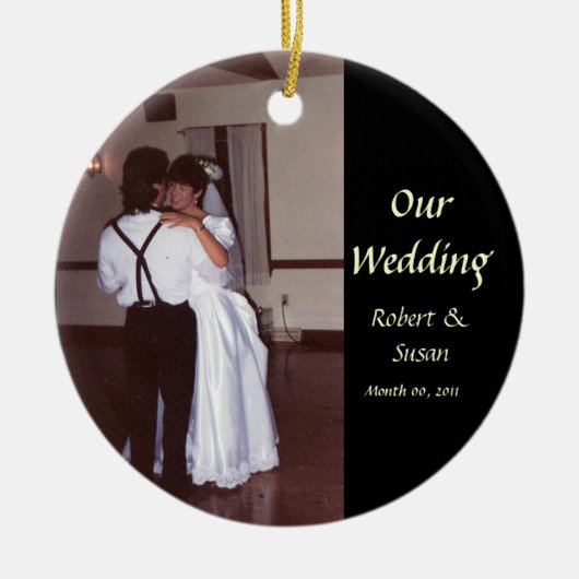 Foto Wedding Favor Keepomwille Keramisch Ornament (Voorkant)