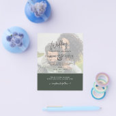 FOTO WEDDING INVITATION Budget Overlay Text LeahG Flyer (Enkel)