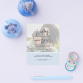 FOTO WEDDING INVITATION Budget Overlay Text LeahG Flyer (Enkel)