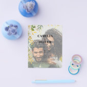 FOTO WEDDING INVITATION Greenery Gold LeahG Flyer (Enkel)