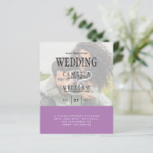 FOTO WEDDING INVITATION Overlay Text LeahG BUDGET (Staand voorkant)