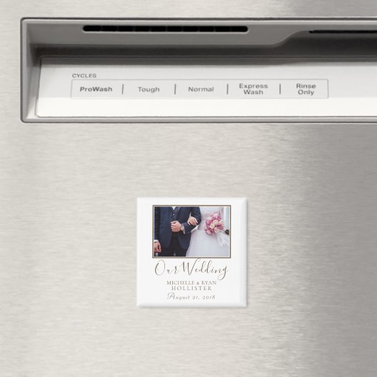 Foto Wedding Keepomwille Elegant White Magneet (Insitu (Vaatwasser))