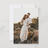 Foto Wedding Save the Date | Faux Vellum Overlay Kaart (Achterkant)