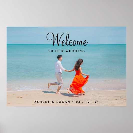 Foto Wedding Welcome Sign, Wedding Photo Poster (Voorkant)