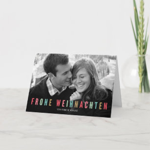 Foto Weihnachtskarte   Bunte Weihnachten Feestdagen Kaart