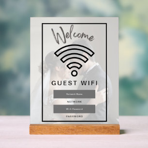 Foto Welkom Gast Wifi Wachtwoord Acryl Sign Bord