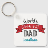 Foto wereld's grootste vader Typografie Name Red Sleutelhanger (Voorkant)