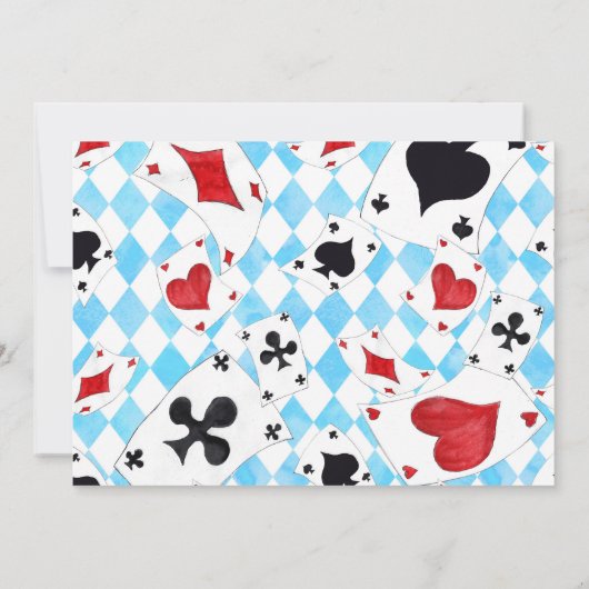 Foto Whimsical Alice in Wonderland Baby shower Kaart (Achterkant)