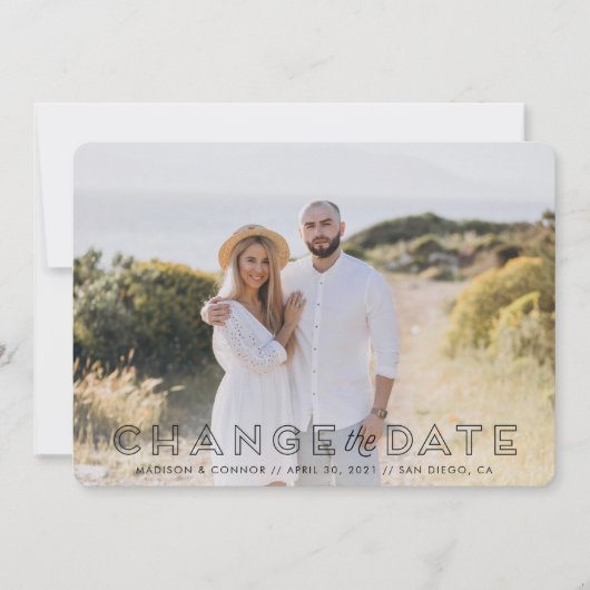 Foto wijzig de datum kaart (Voorkant)