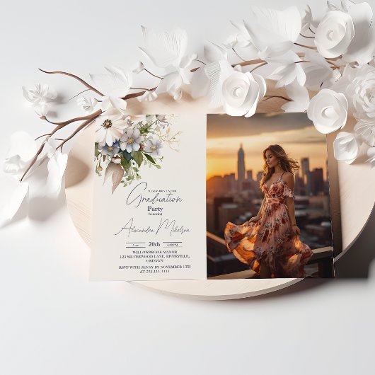 Foto Wildflower Boho Garden Afstuderen Kaart