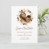 Foto Wildflower Foto Herfst Bruiloft Save The Date (Staand voorkant)