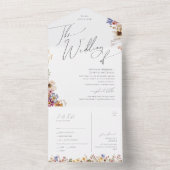 Foto Wildflower Garden Wedding of Seal and Send All In One Uitnodiging (Binnen)