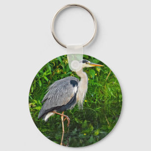 Foto Wildlife Blue Heron Bird Sleutelhanger