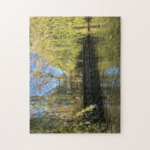 Foto Willow Trees River Reflections Legpuzzel (Verticaal)