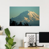 Foto: Winter Mt. Rainier Poster (Thuiskantoor)
