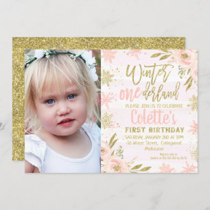 Foto: Winter Onederland 1e verjaardag Uitnodiging