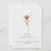Foto Wispy Boho Floral Wedding Save the Date (Achterkant)