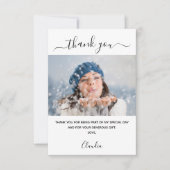 Foto wit, bedankt! bedankkaart (Voorkant)