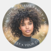 Foto witte tekst afstuderen retour adres label (Voorkant)