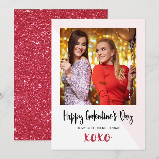 Foto XOXO van Galentine's Day Kaart (Voorkant / Achterkant)