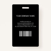 Foto Zakelijk-id op zwart Badge (Achterkant)