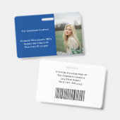 Foto Zakelijk Personeel Leverancier Badge (Voor- en achterkant)