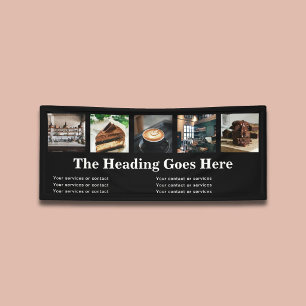 Foto Zakelijk Vet Serif Minimalistisch Zwart Spandoek
