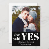 Foto Ze zei Ja Verloving Aankondiging (Voorkant / Achterkant)