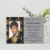 Foto Zebra en Tiger Afstuderen Invitation Kaart (Staand voorkant)