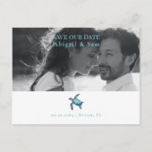 Foto Zee Turtle Beach Bruiloft Save the Date Briefkaart (Voorkant)