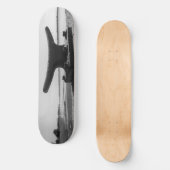 foto zee-, zwart en wit thema skateboard (Voorkant)