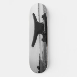 foto zee-, zwart en wit thema skateboard