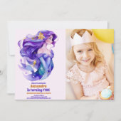 Foto Zeemeermin Verjaardag onder het Zee Party Kaart (Voorkant)