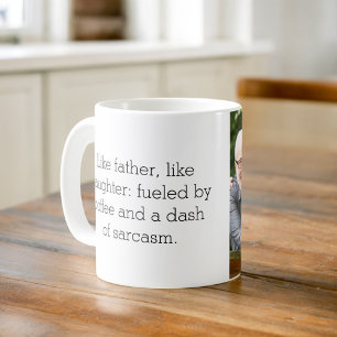 Foto zoals vader zoals dochter of zoon koffiemok