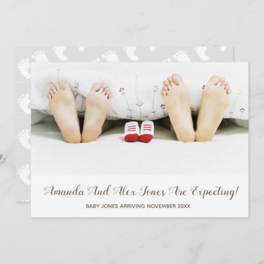 Foto Zwangerschap Aankondiging (Voorkant / Achterkant)