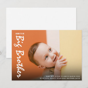 Foto Zwangerschap Big Brother Modern aankondiging