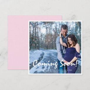 Foto Zwangerschap Binnenkort komt Roze Baby Aankon Aankondiging