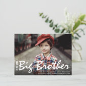 Foto Zwangerschap Grote broer Modern Aankondiging (Staand voorkant)