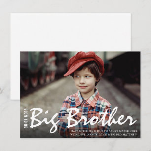 Foto Zwangerschap Grote broer Modern Aankondiging