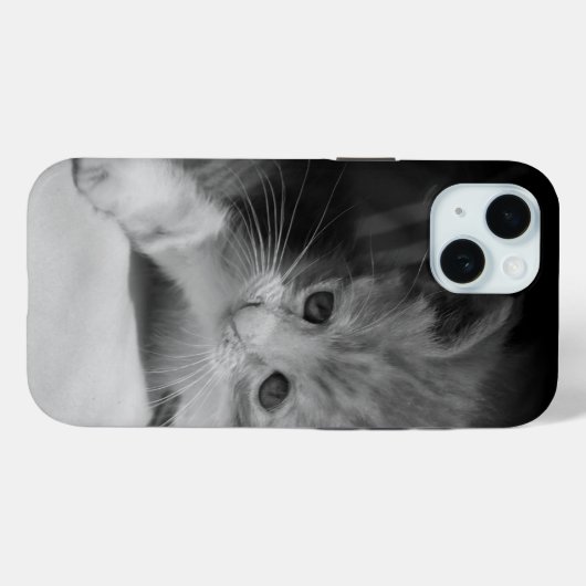 Foto zwart-wit Kitten Case-Mate iPhone Case (Achterkant (horizontaal))